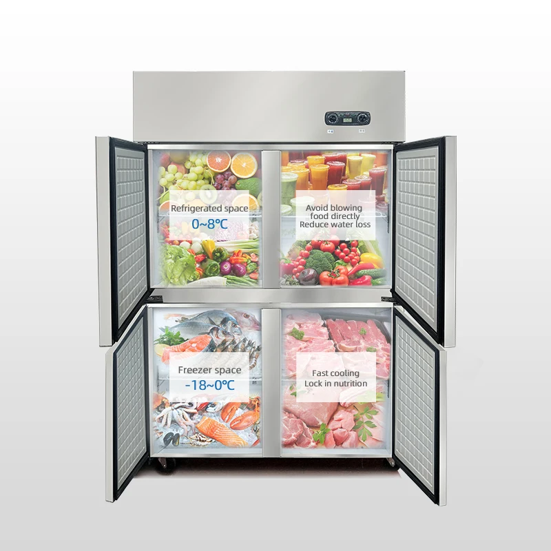 ファン2ドア商用冷蔵庫冷蔵庫と冷凍庫の組み合わせ2/-18度900L